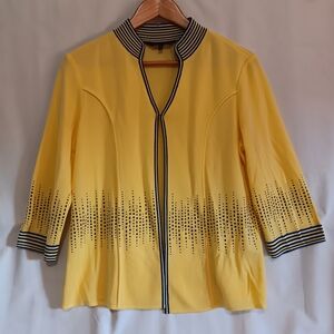 Ming Wang yellow cardigan.